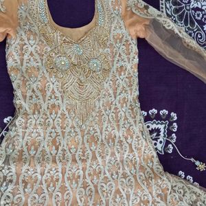 Golden Anarkali Available In Offer