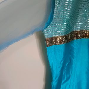 Blue Anarkali Kurti