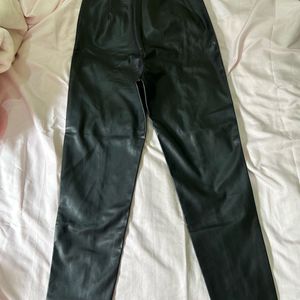 black leather pant