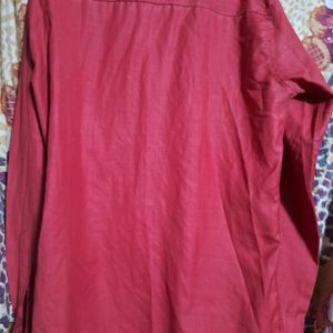 Mens Shirt Red Colour Full Sleeves