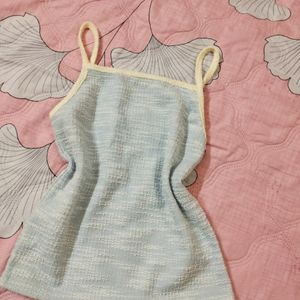 PINTERESTLY Powder Blue Textured Cami Top🌸