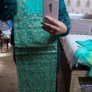 Sea Green Dress Material