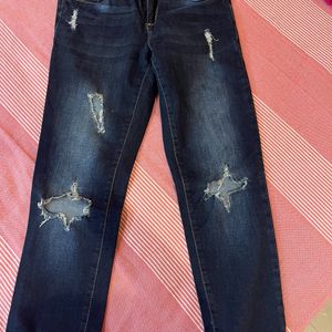 Black Distressed Jeans