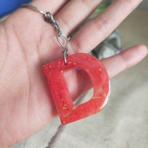 Resin Keychain Letter D