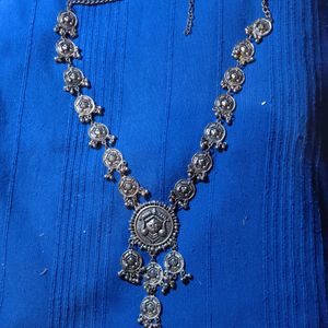 Ma Durga Oxidised Necklace