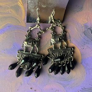 Traditional Elephant Silver Jhumka