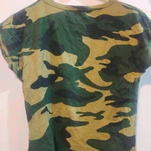 Soldier print top