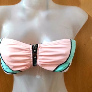 Zipper Multicolour Bandeau Top