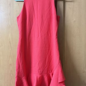 Rufflw Dress With Back Zipper