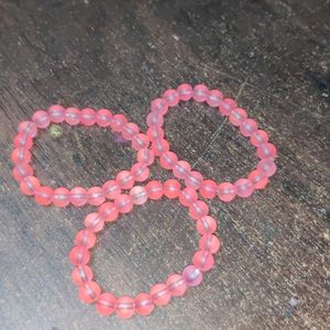 Pink Glass Bracelet (Pack Of 1)