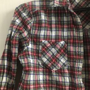 Cropped Flannel Women Shirt