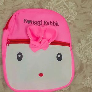 Baby Pink Cute Rabbit Bag Pack For Kids