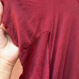 Red Rustic Ruffle Top