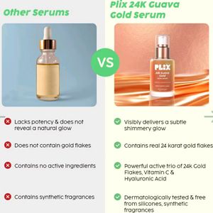 Guava 24k Gold Face Serum | Instant Glow | 2-in-1