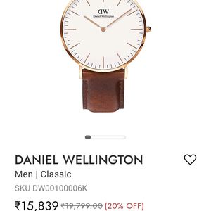 Daniel Wellington Orignal Unisex Quartz Watch