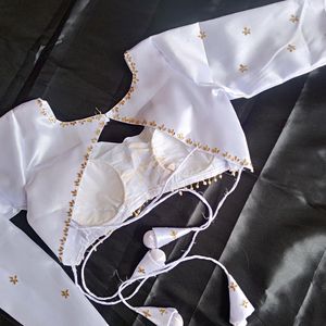 White Satin Blouse