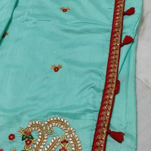 Hand Work Printed Saree