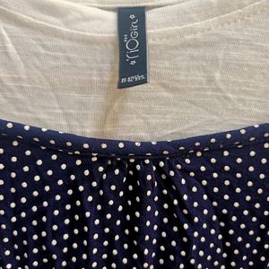 RIO GIRLS Polka-Dot Print Top