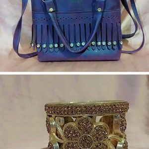 Sling Bag With Beautiful Bangle For Women