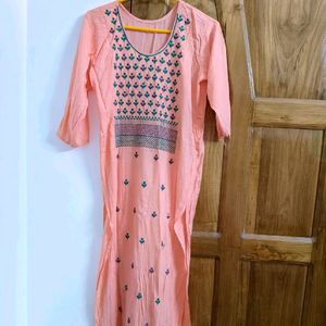 Peach Kurti