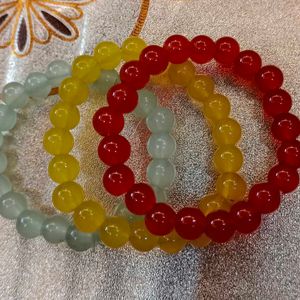 Pack Of 3 Glass Beads Bracelet