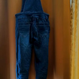 Blue Dungaree Knee Length