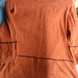 Orange Sweatshirt For Women Stylish