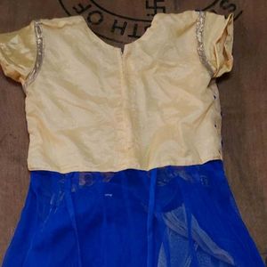 Beautiful Blue and Gold Embroidered Lehenga Choli