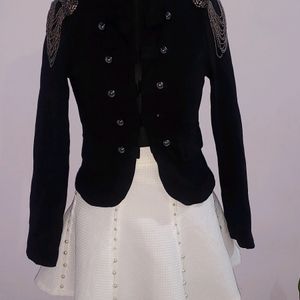 Classy Black Embellished Blazer