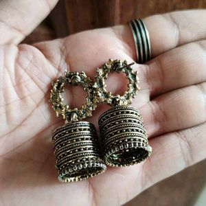 Oxidised Jhumka