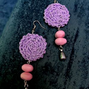 Crochet handmade earing mono Colour