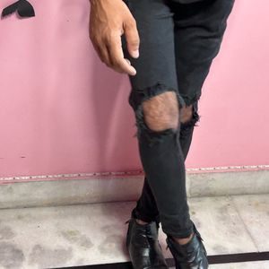 black korean denim boy jeans