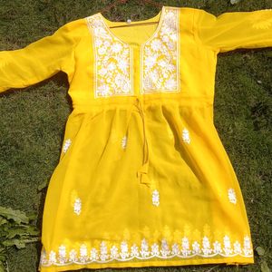 Chikankari Short Kurti