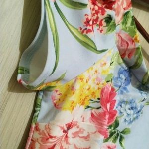 Primark Fitted Floral Midi Dress For Womens