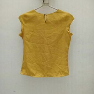 Ajio Mustard Sleeveless Top (Women)