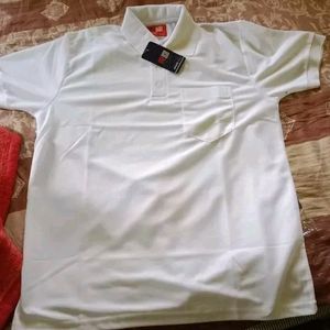 WHITE POLO TSHIRT -XL SIZE