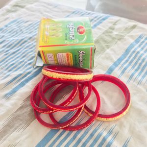 Brand New Red Color And 2 Pack Shyam Bangles