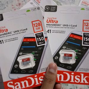 New Sandisk 128 Gb Memory Card