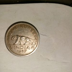 Independence Year Coin 1947 1 Rupee