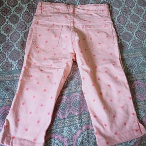 Girls Capri Denim Fabr Wonderful