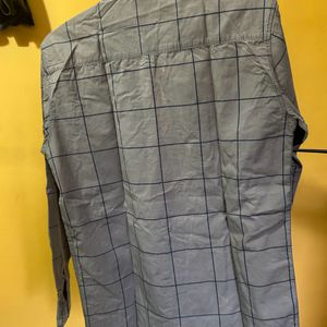 ZARA Grey Checks Shirt With Premium Quality