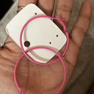 Pink Hoop Earring (freebie)