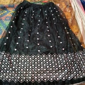 Black Lehenga Or Blause With Dupatta