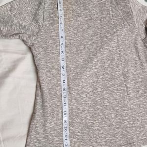 The Label Life Brand Grey Cotton Cold Shoulder Top