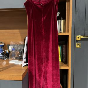 Red Vine Velvet Dress