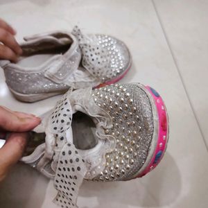 White Party Wear Shoes With Sound