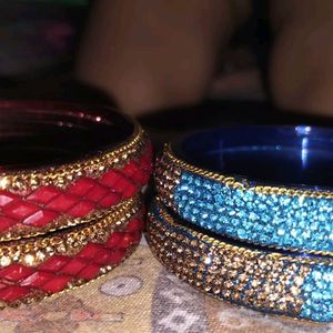 New Collection Bangles Golden Work