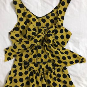 Polka Dot Playsuit for early Teens Or Petite B-34