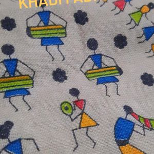 Khadi Fabric Warili Print Kurti