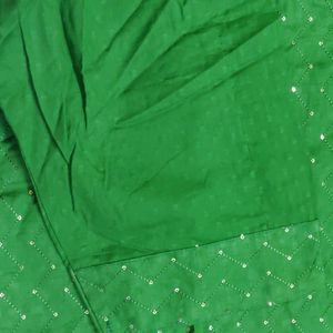 A Brand New  DEEP GREEN sequined 54 Size Kurta